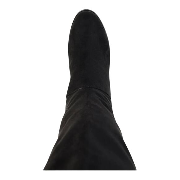 Journee Collection Women's Leeda Wide Calf Lace Up Knee High Boots Black Size 8 - Picture 4 of 5